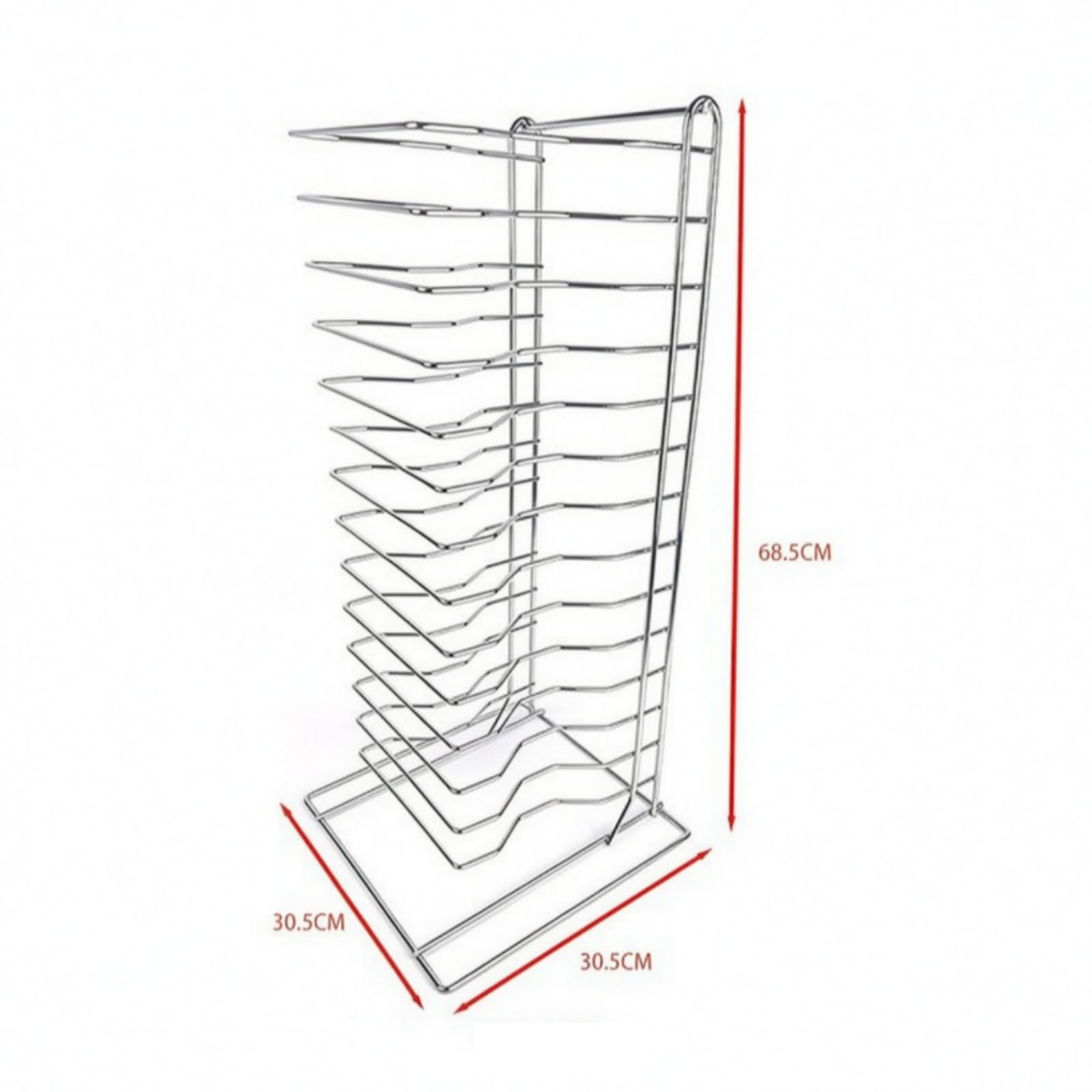 Teglie per Pizza da Piano Resistente Scaffale da Facile Pulire Pulire per Pizzerie, Domestiche, Preparazione Alimenti, 11 Strati