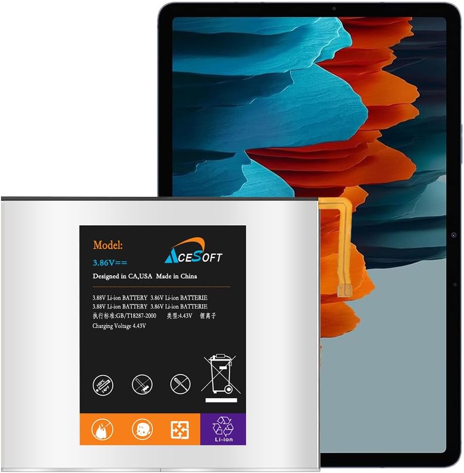 Large Power Displaceable Li_ion Boosting 8100mAh Battery Compatible with Samsung Galaxy Tab S8 11" SM-X700