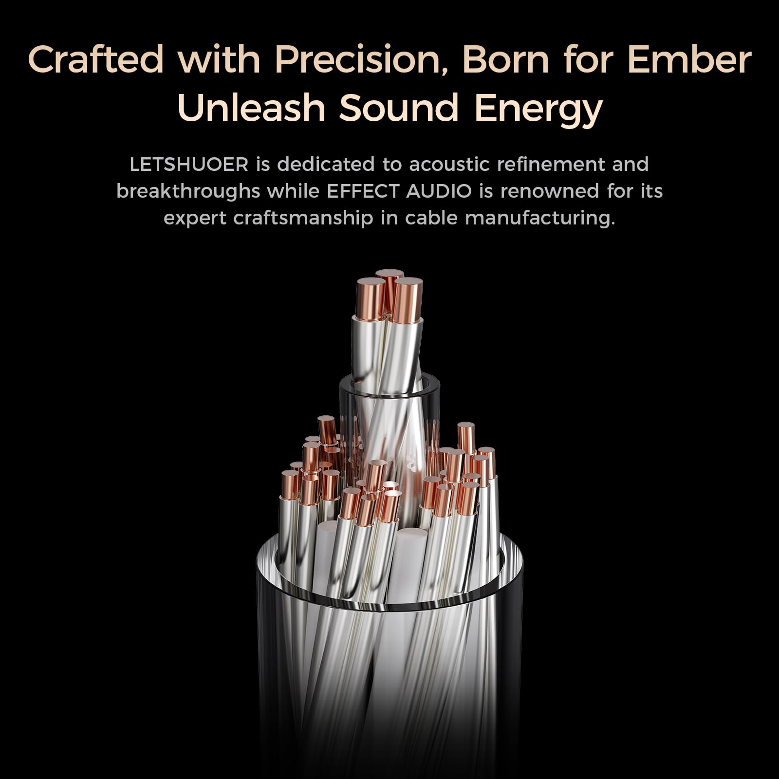 Letshuoer Ember - Auricolari in-ear Hi-Fi magnetici planari da 14,8 mm, con cavo in rame monocristallino rimovibile, per audiofili, musicisti e studi