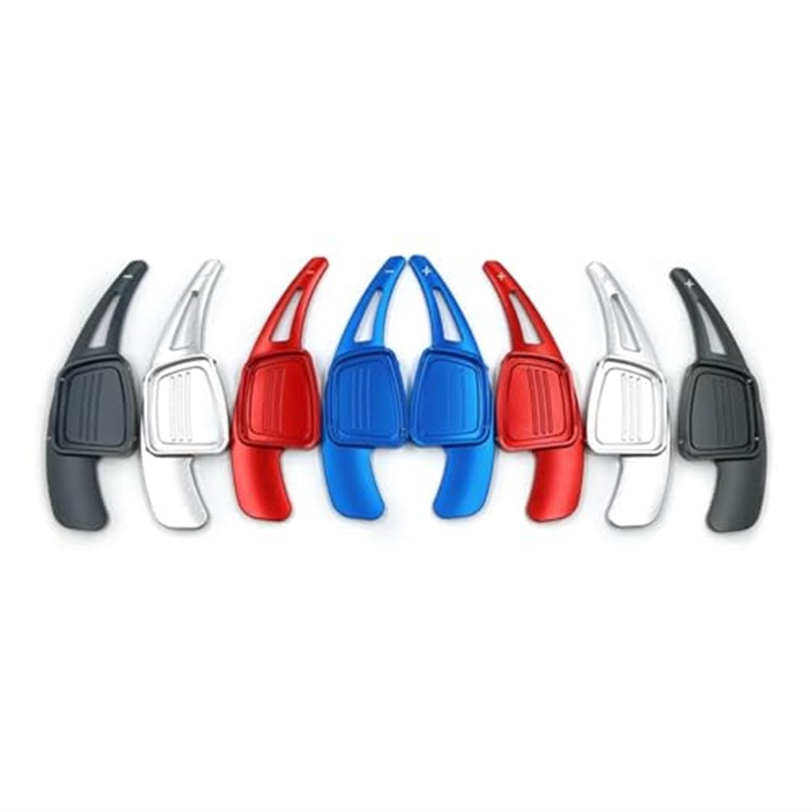 1 para aluminiowych łopatek zmiany biegów kierownicy samochodu, rozszerzenie, dla, A3 A4L A5 A6L S3 S4 Q2 Q5L Q7 TTS Łopatka zmiany biegów(Schwarz)