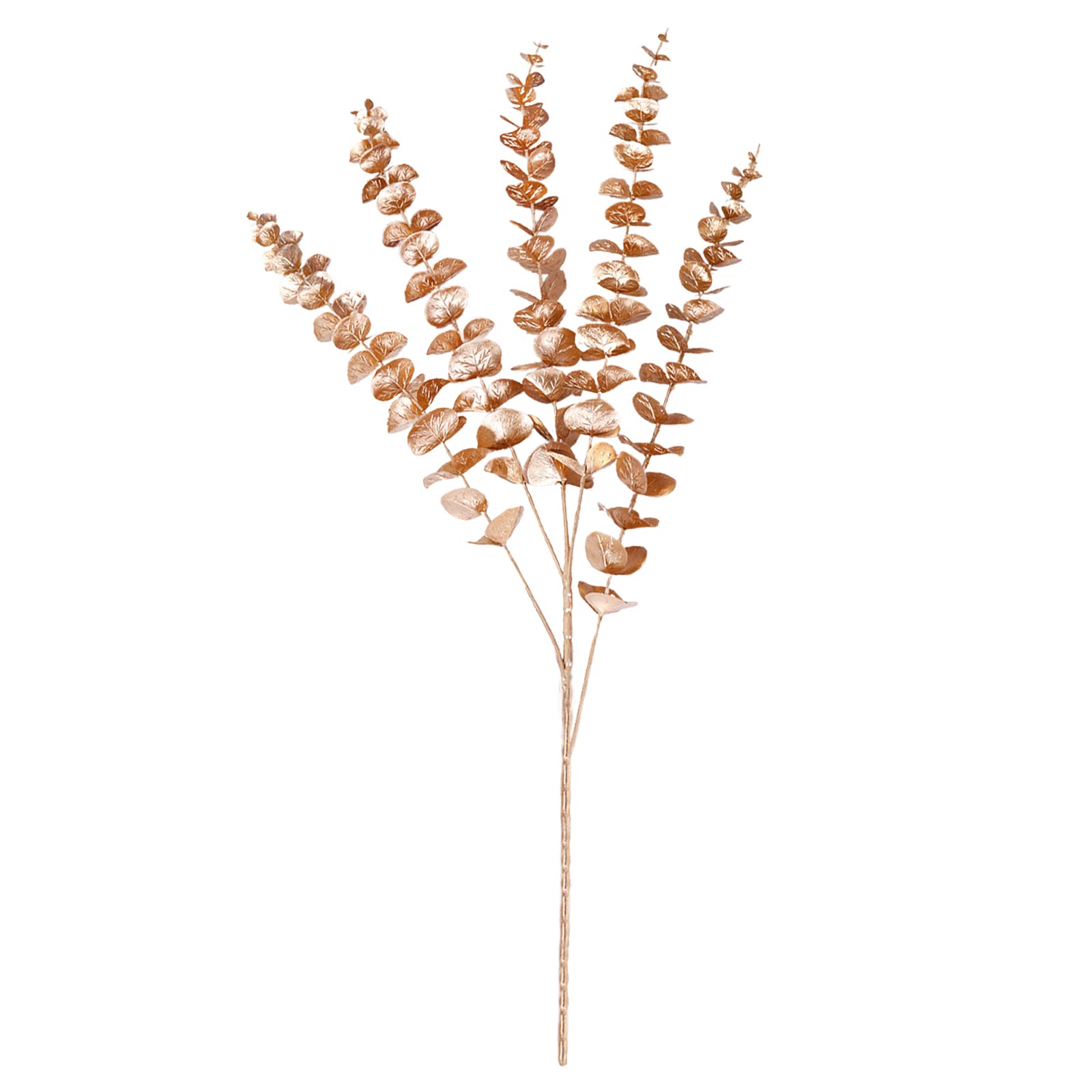 HYLYING 6PCS Faux Gold Eucalyptus Tall 82cm Artificial Eucalyptus Stems Bouquet Fake Golden Eucalyptus Branches for Wedding Party Indoor Home Table Centerpieces