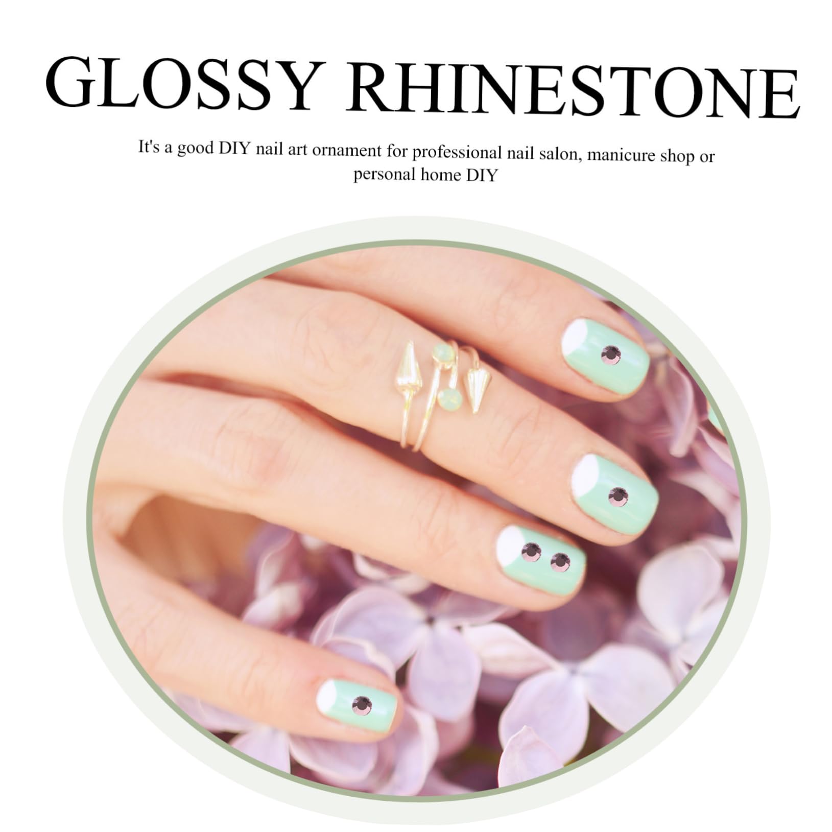 4 Pezzi Pietre Decorative per Unghie per Nail Art Piatto per Creazioni Diy Facile Applicazione Salone Accessori per Decorazioni Unghie