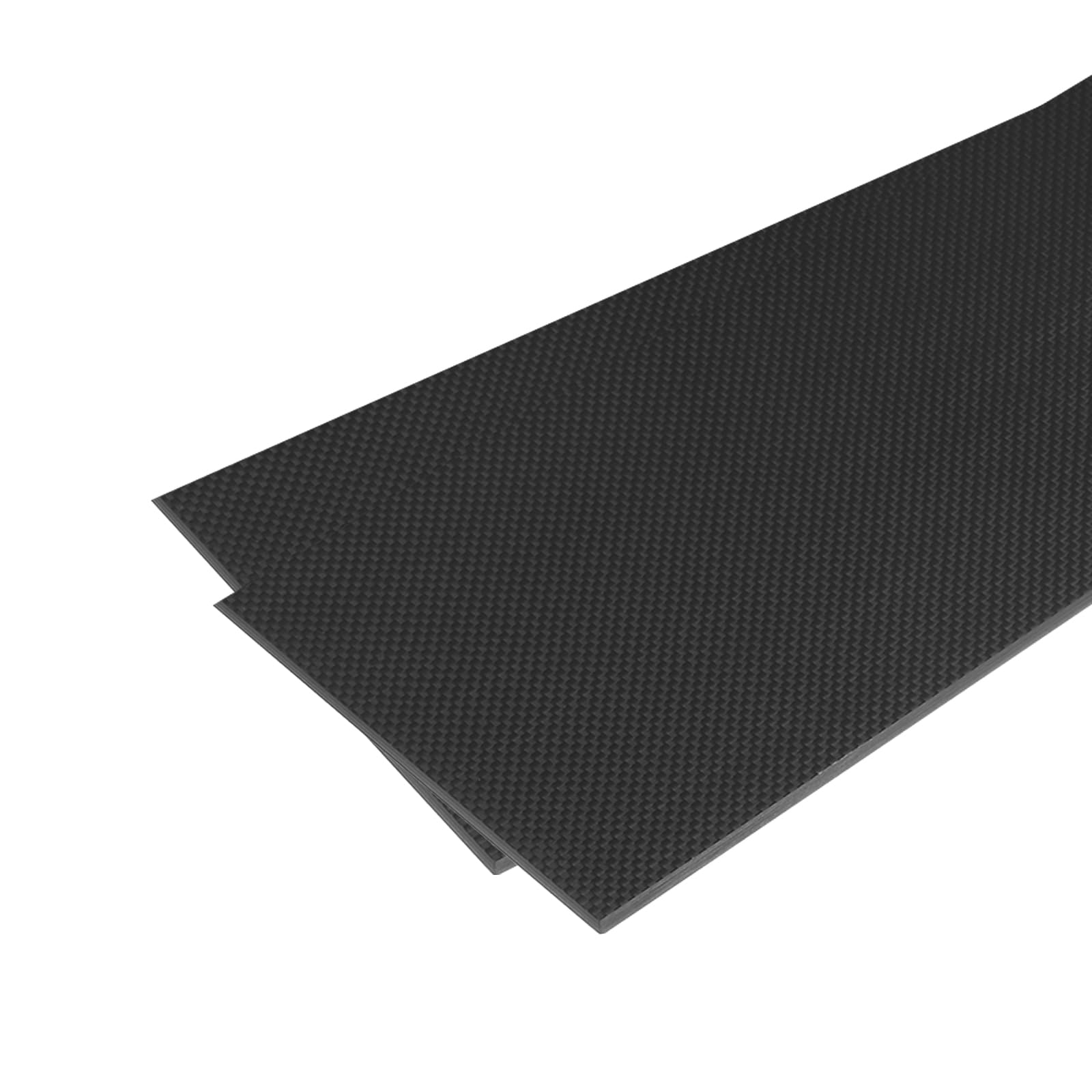 QUARKZMAN 2 Pcs Carbone Fibre Planche Plaque Plaine Armure Panneau Feuille | 250 × 100 × 4mm, Brillant Surface Pultrudé Plat, pour Cerfs-volants RC Avion, Carbone Fibre Feuille