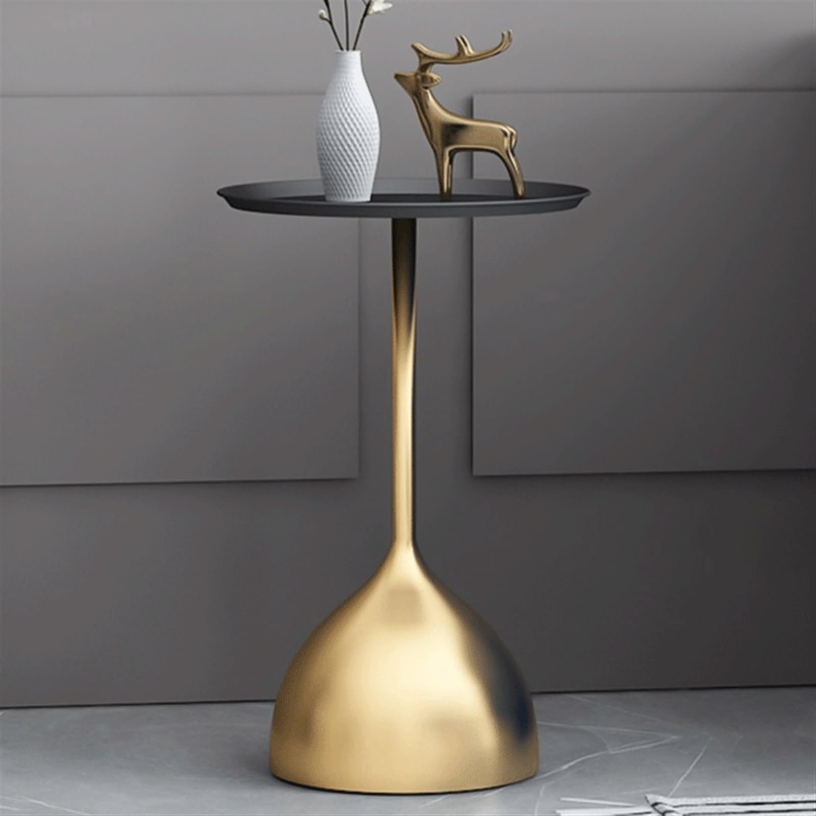 Stolik kawowy Metalowy okrągły stolik kawowy Sofa Stolik Piasek Mały Nadaje się do salonu, sypialni, sklepu z herbatą mleczną, kawiarni stół(Blue)