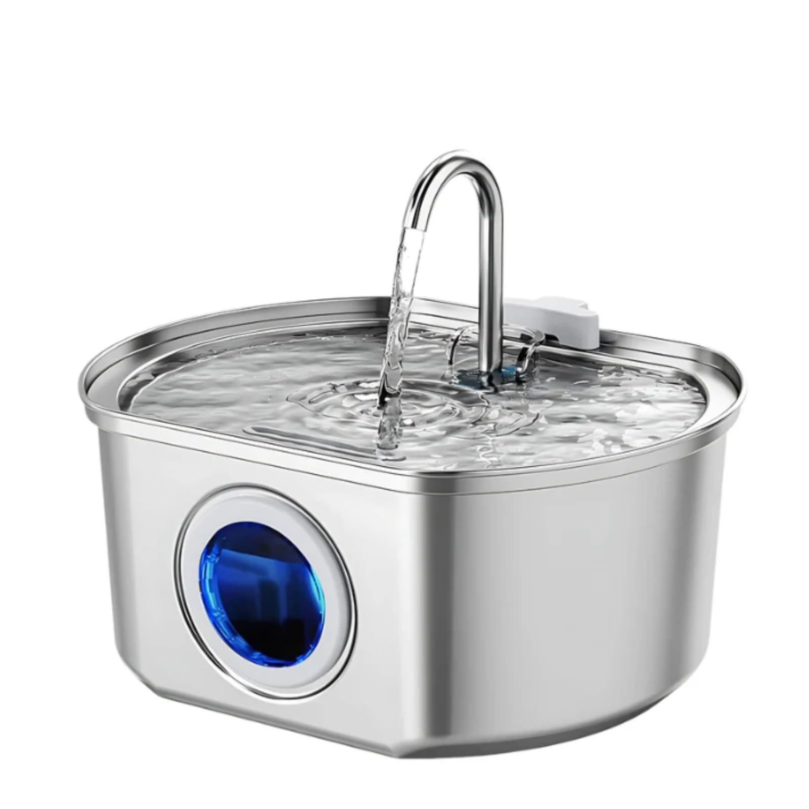 Pawirra Stainless Steel Water Fountain Original, Quiet Pet Fountain with Filter, Floor-Standing Fountains (1 Piece)