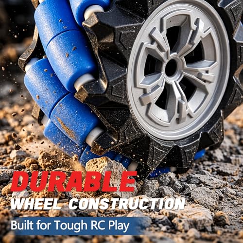 Image of Replacement Wheels Set of 4 for RC Stunt Car, Toy Vehicle Wheel Kit Spare Parts, Durable RC Car Replacement Tires for Kids Remote Control Car Repair Accessories