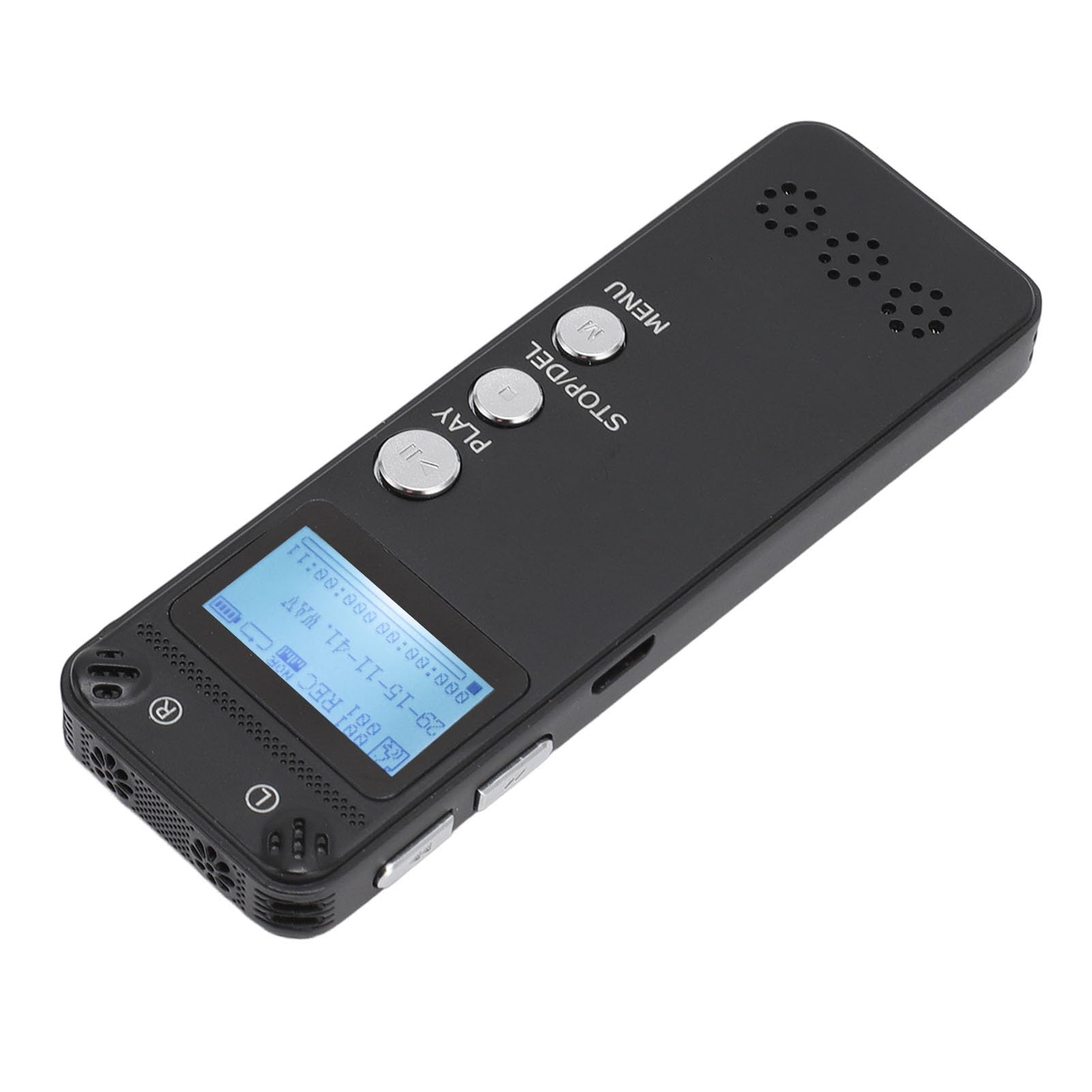 Grabadora de Voz Digital, Grabadora de Voz Reducción de Ruido Reproductor de MP3 Grabación Profesional con un Botón Tiempo de Grabación Continuo Prolongado para Reuniones