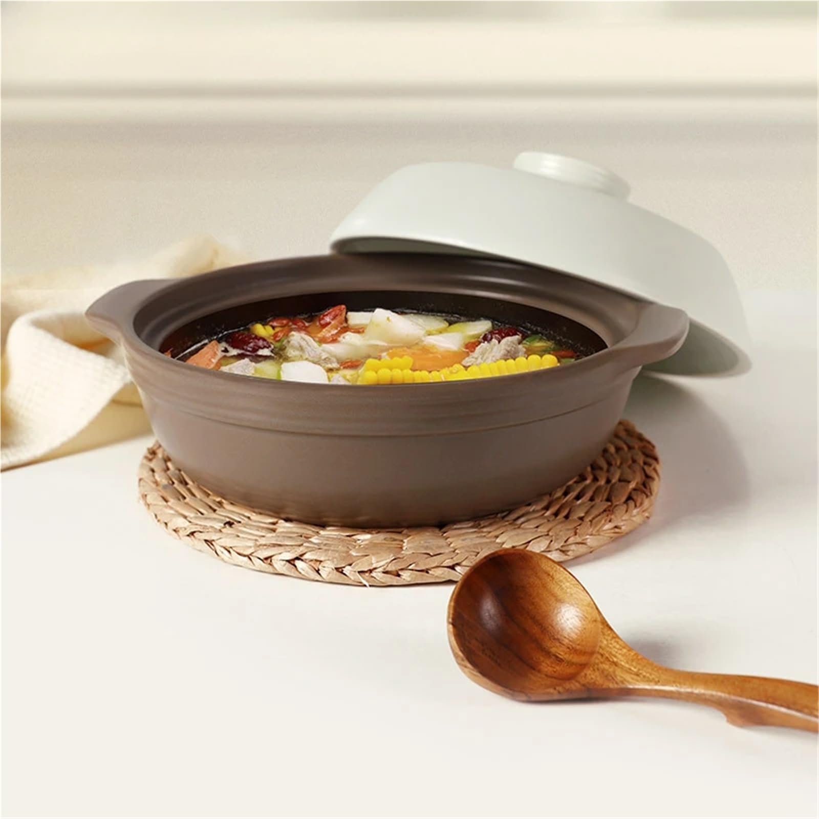 Zuppa in casseruola in ceramica resistente alle alte temperature che cucina congee for uso domestico a gas aperto Per Le Cene Di Tutti I Giorni(1500ML)