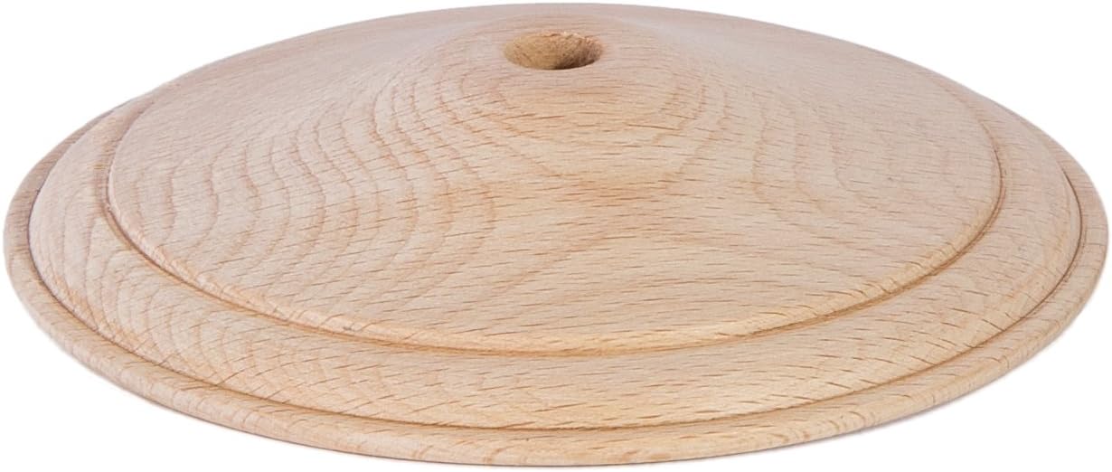 B&P Lamp® 4 1/2 Inch Diameter Wooden Vase Cap, Unfinished