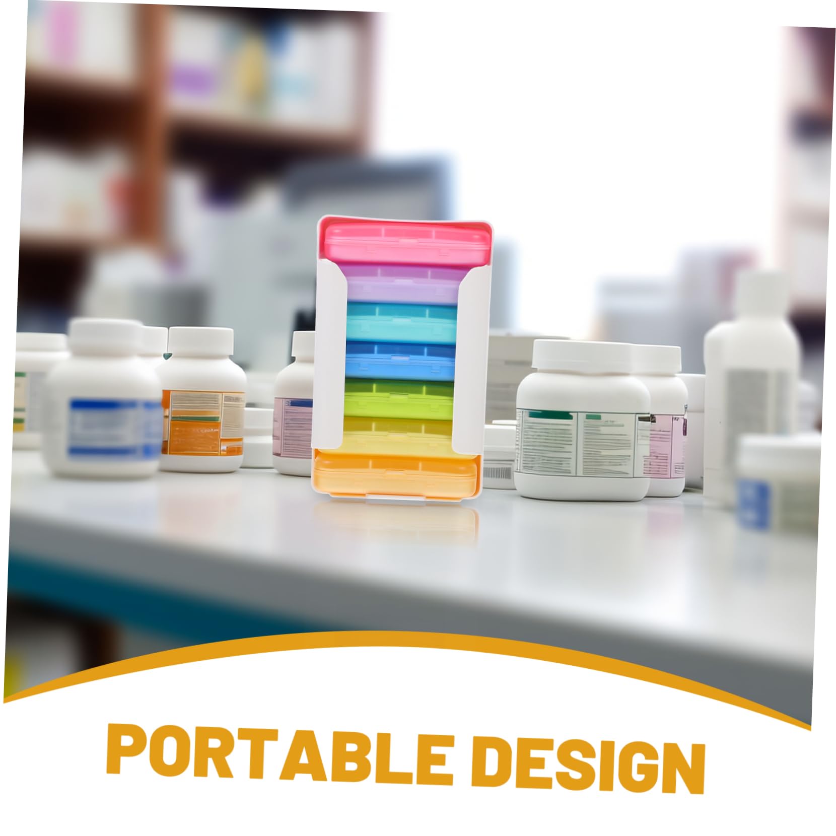 1ensemble Pilulier Semainier Portable Avec Compartiments Amovibles Organisateur De Pour Voyage Et Maison Boîte à Pratique Et Pour Semaine De Soins