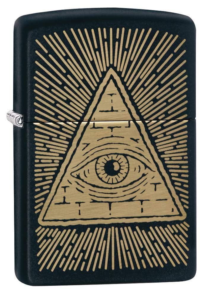 Zippo Eye of Providence Black Matte Pocket Lighter
