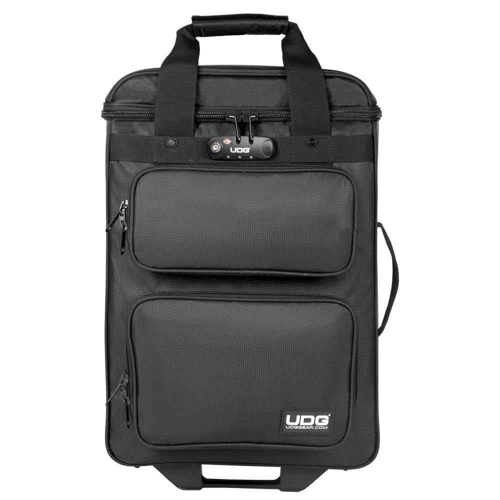 UDG Ultimate Producer Rucksack Trolley, Schwarz Orange (U9024BL/OR) | Multifunktionales Reisesystem; ausziehbarer Trolleygriff; gepolstertes Laptopfach; wasserabweisendes Nylon