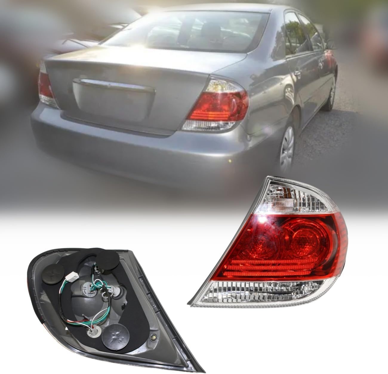 Passenger Side Tail Lights Replacement for Toyota Camry 2005 2006 Rear Right Tail lamps TO2801155 8155006220