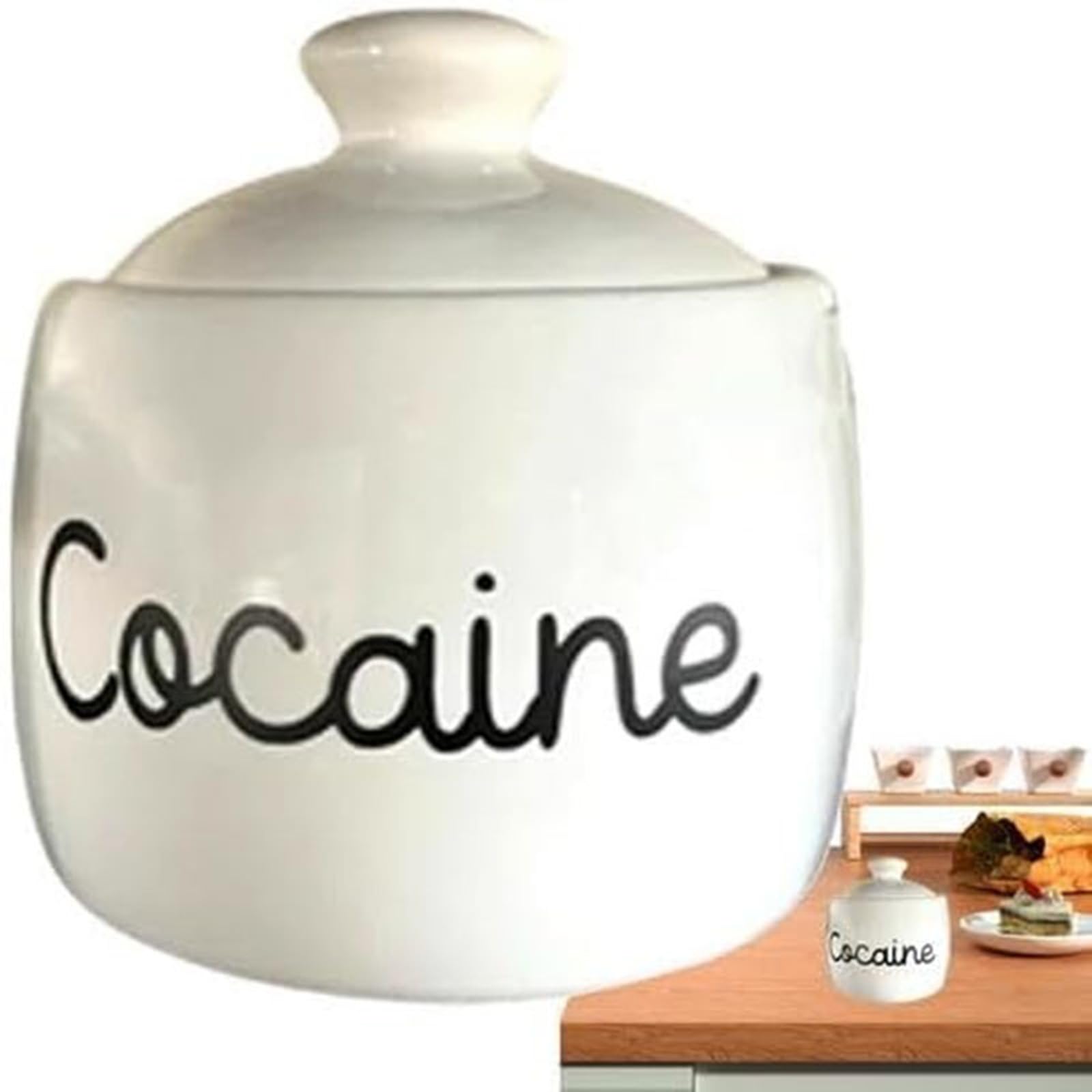 Tefexer Sugar Bowl Ceramic Coffee Container With Lid Sugar Jar for Salt, Tea, Coffee, Sugar