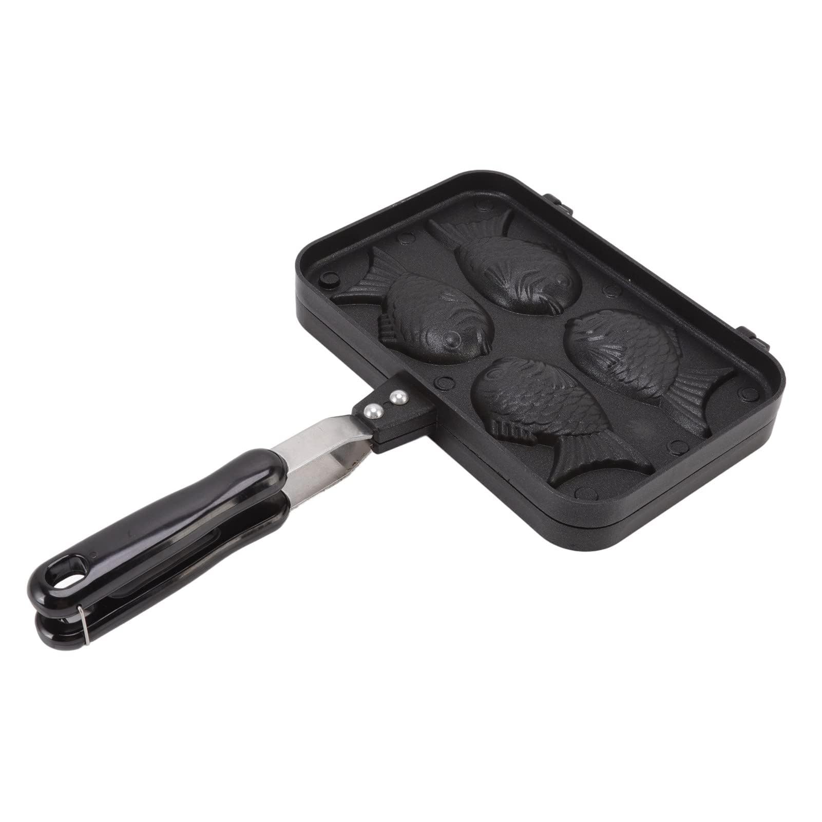 Azonee Fish Shape Cake Maker Nonstick Pan, Double Sided Waffle Pan Cake Frying Pan, Coating Aluminum Alloy Waffle Maker Pot for Home Kitchen Sandwich Breakfast Waffle Baking Mold