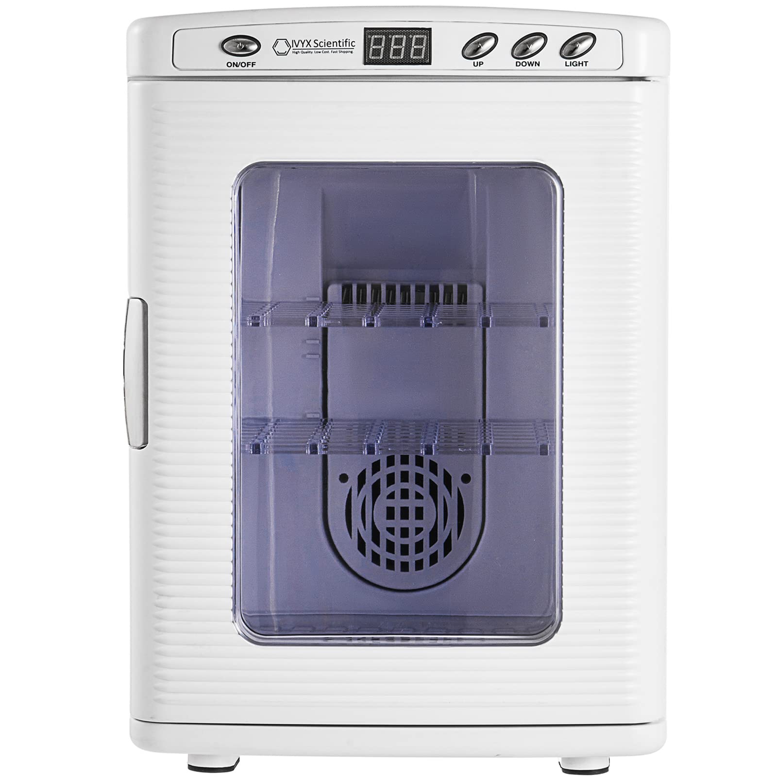 Happybuy White Reptile Incubator 25L Scientific Lab Incubator Digital Incubator Cooling and Heating 5-60°C Reptile Egg Incubator 12V/110V Work for Small Reptiles