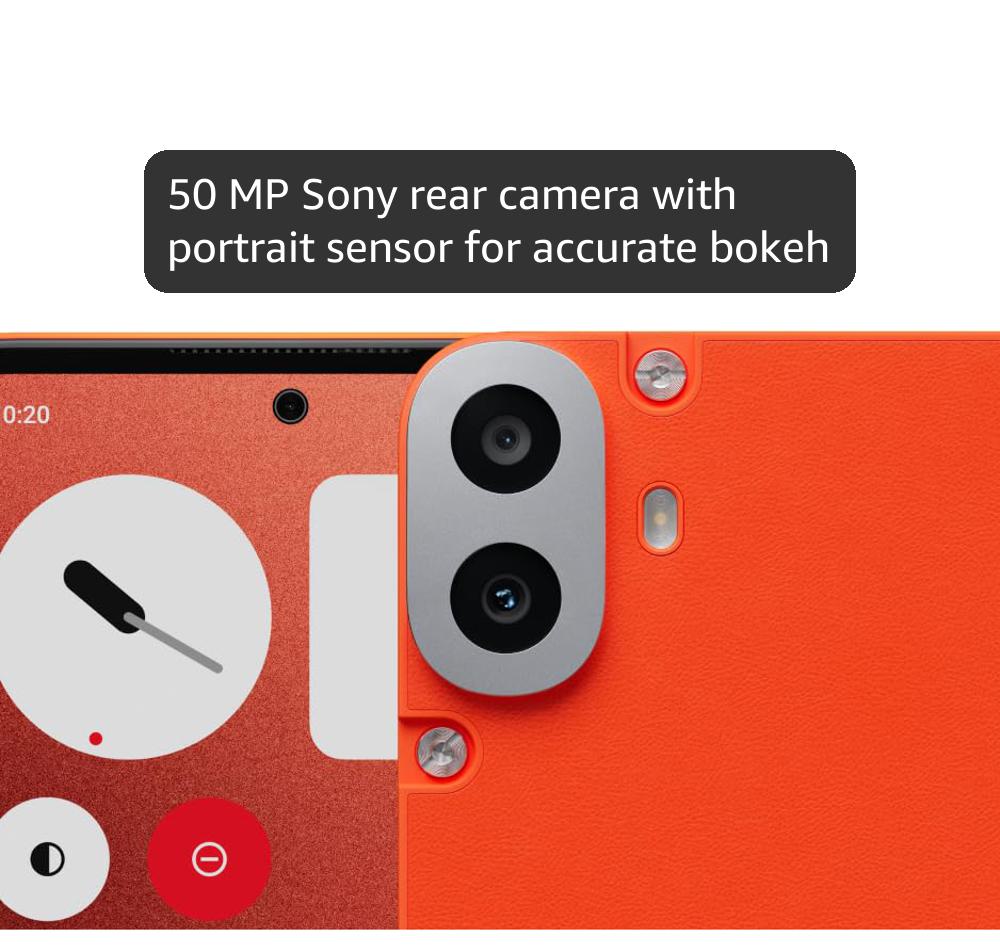 CMF Phone 1 8+128GB - Unlocked smartphone with 50 MP Sony rear camera with Ultra XDR, 6,67" Super AMOLED display and Nothing OS 2.6 - Orange