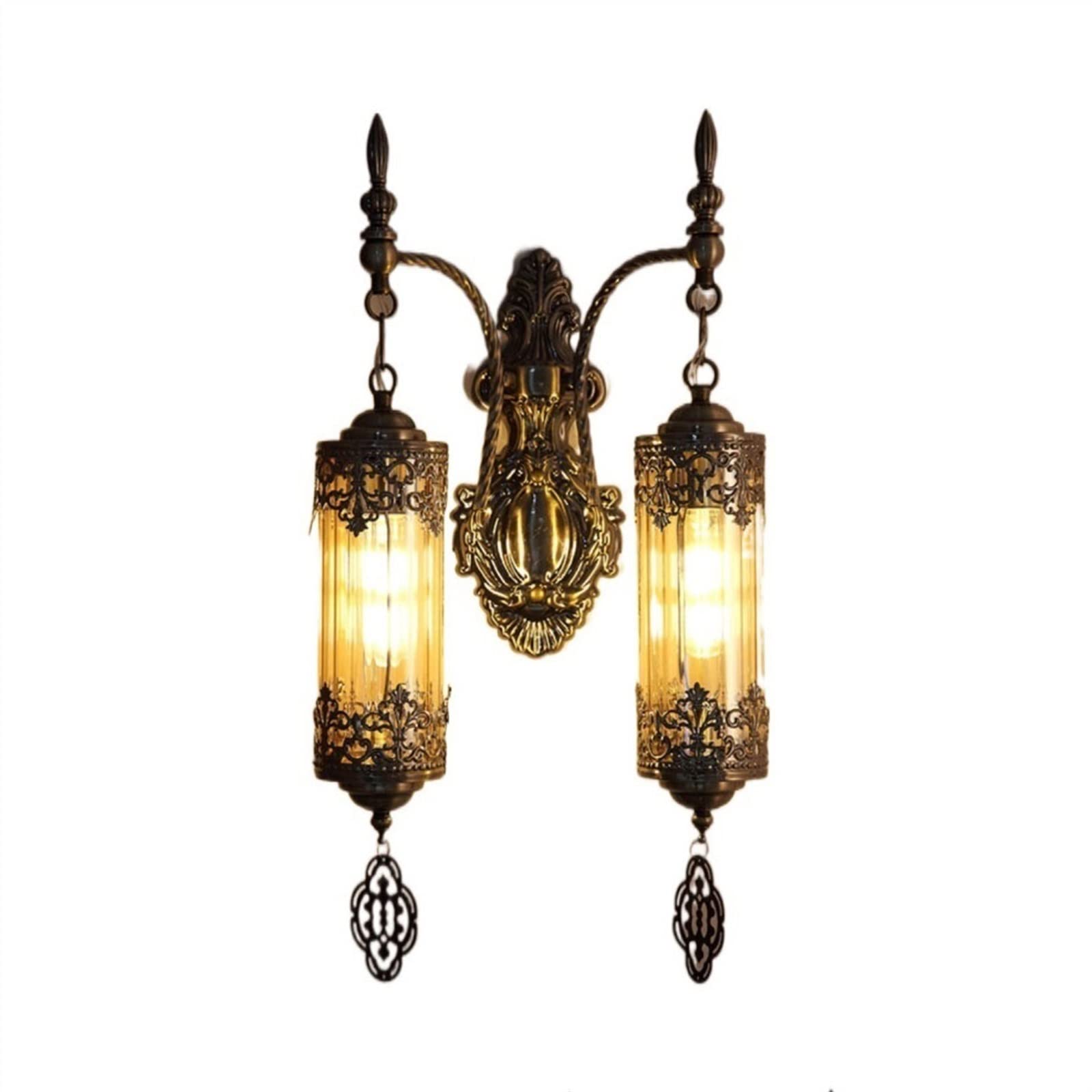 Yinj9562fg Living Room Personalized Bedside Retro Wall Lamp Living Room Hallway Staircase Creative Decoration Glass Decor