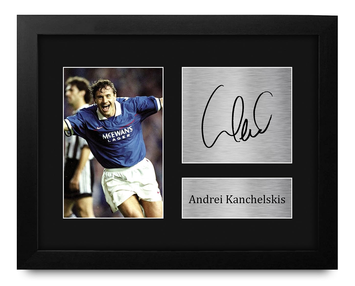 HWC Trading Andrei Kanchelskis Rangers Framed Gifts Printed Signed Autograph Picture for Fans and Supporters - US Letter Size