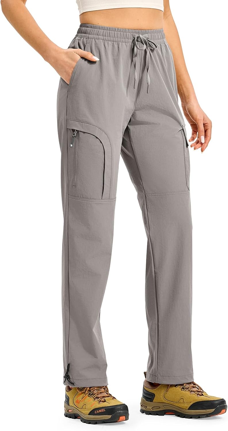 Gopune Women's Hiking Cargo Pants Lightweight Quick Dry Water Resistant Camping Work Travel Pants