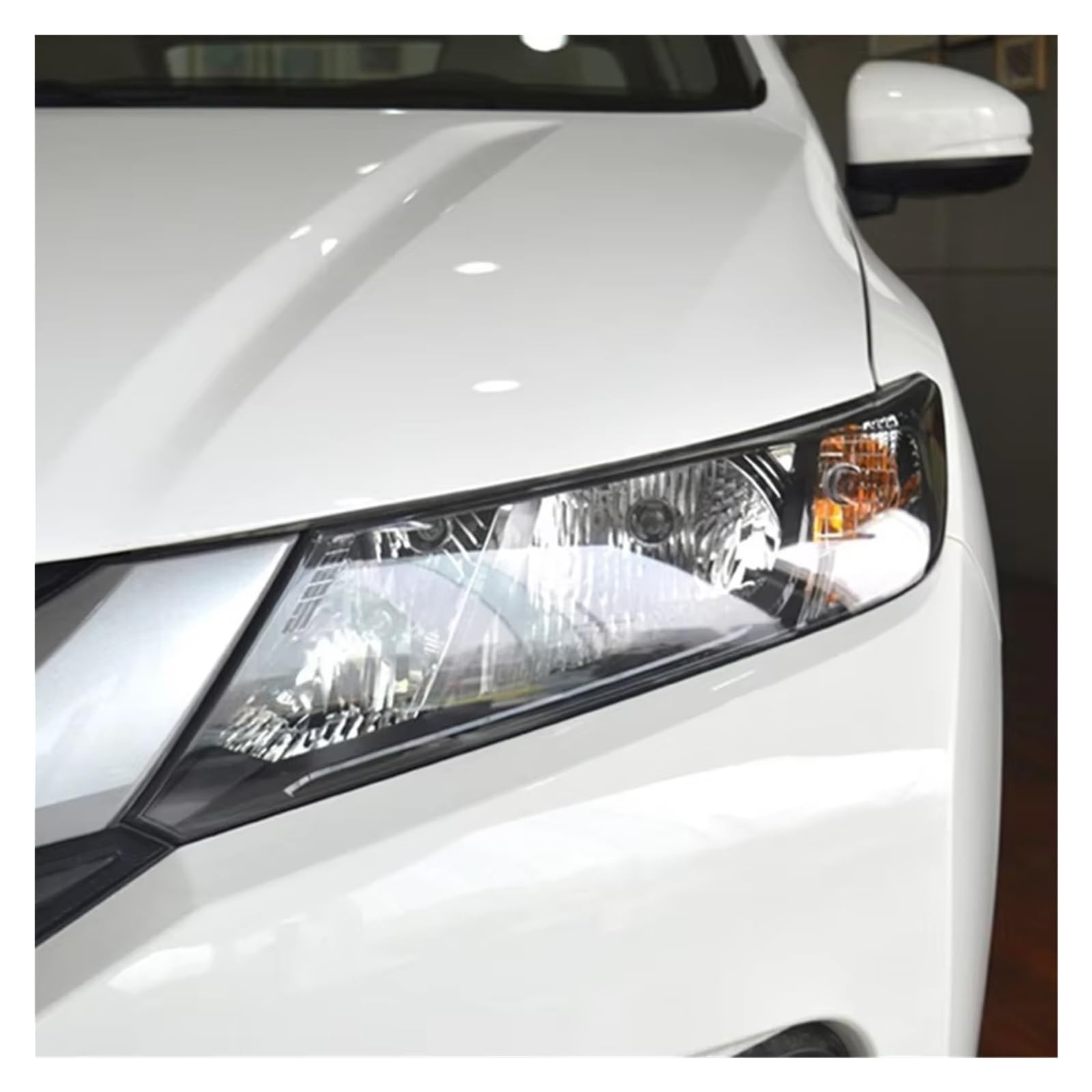 Headlamp Assembly For City 2015 2016 2017 2018 2019 Headlights Car Headlamp Assembly Front Whole Auto Light Assembly Front Lamp Assembly(White Left)(Halogen/Black Left)