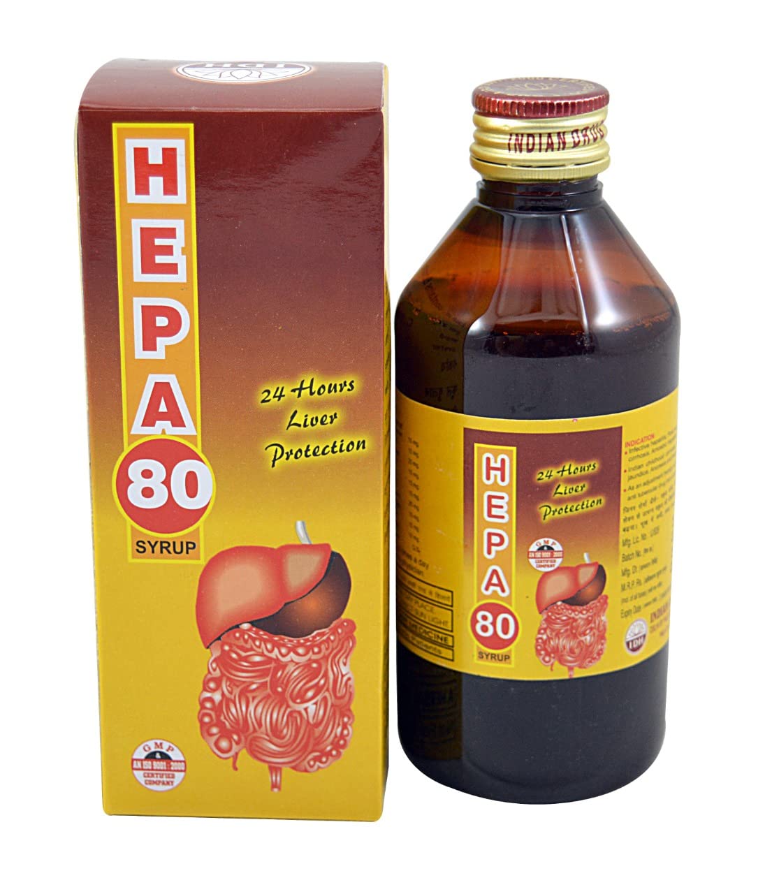 I D H HEPA-80 Ayurvedic Syrup 450ml | HEPA-80 Liver Syrup & Health Care Formula | support Digestion & Appetite | Fatty Liver Syrup for Daily Wellness
