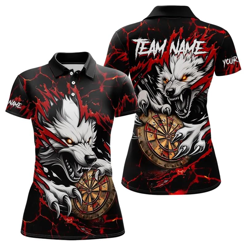 ChipteeAmz Personalized Darts Shirts, Custom Dart Team Jerseys for Men & Women, Funny, Grunge, and Lightning Dart Polo Tees2