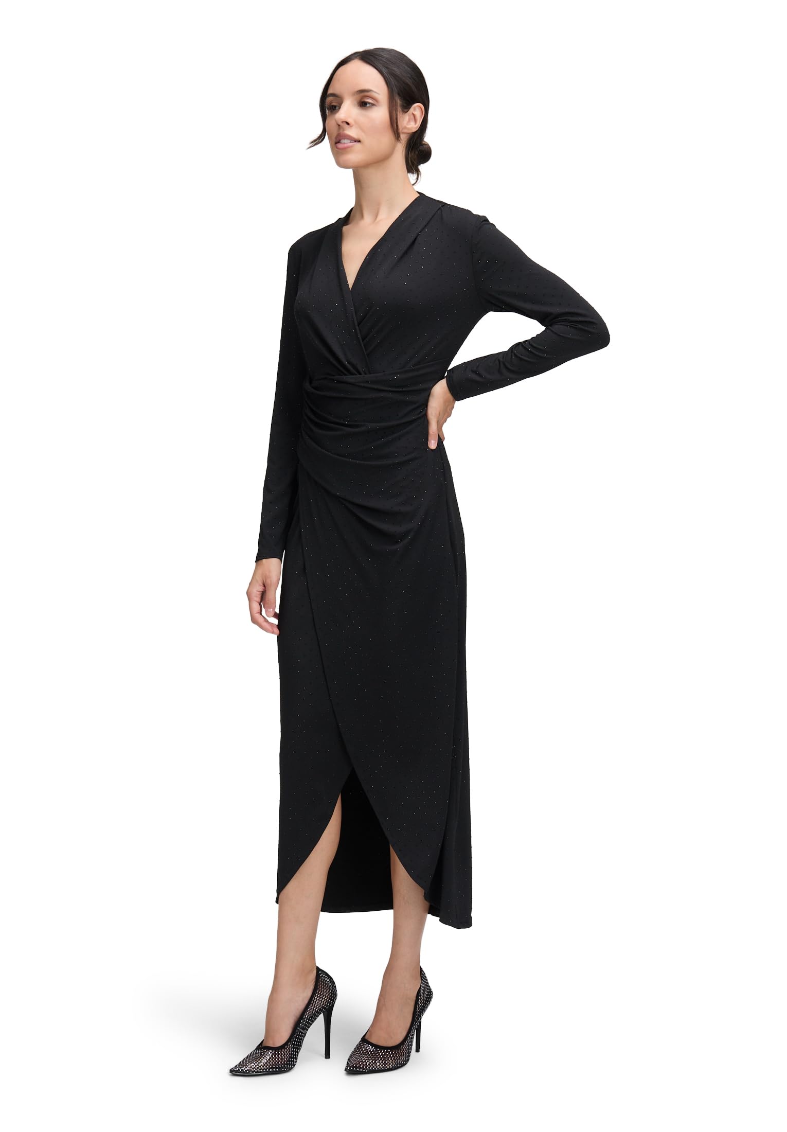 Vera Mont Damen Abendkleid mit V-Ausschnitt