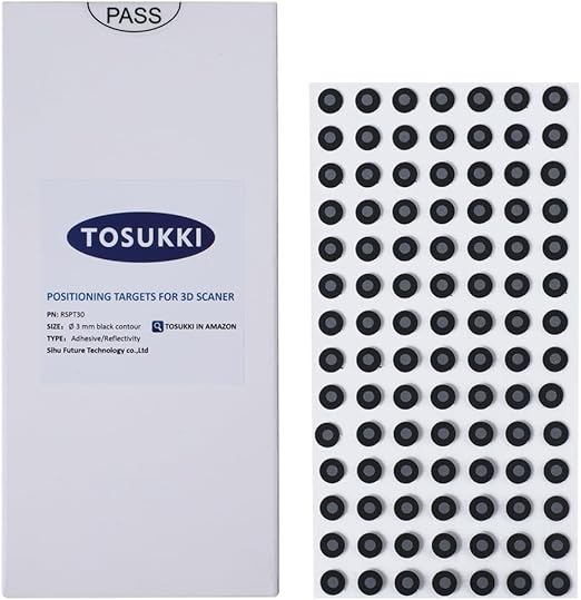 3mm Positioning Targets (Reflective) for 3D Scaner,3D scanning Markers/Dots/Stickers,Reference Point Markers/Reflection Markers/for 3D Scaning and Optical Tracking(980 Per Box)