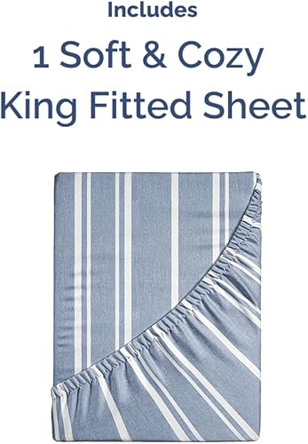 Miniatura 731 de King Fitted Bed Sheet - Bottom Single Fitted Sheet Only - Ultra-Soft Hotel Luxury Bedding w/ 8-16 Inch Deep Pockets - Breathable, Cooling & Wrinkle