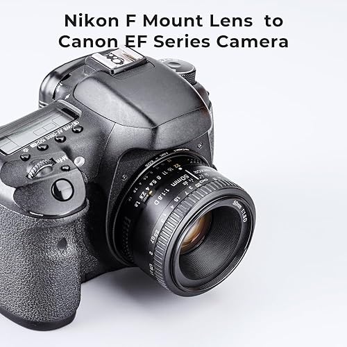 Miniatura 8 de K&F Concept Lens Mount Adapter Compatible for Nikon Nikkor F/AF AI AI-S Lens to Canon EOS EF EF-S Mount Cameras