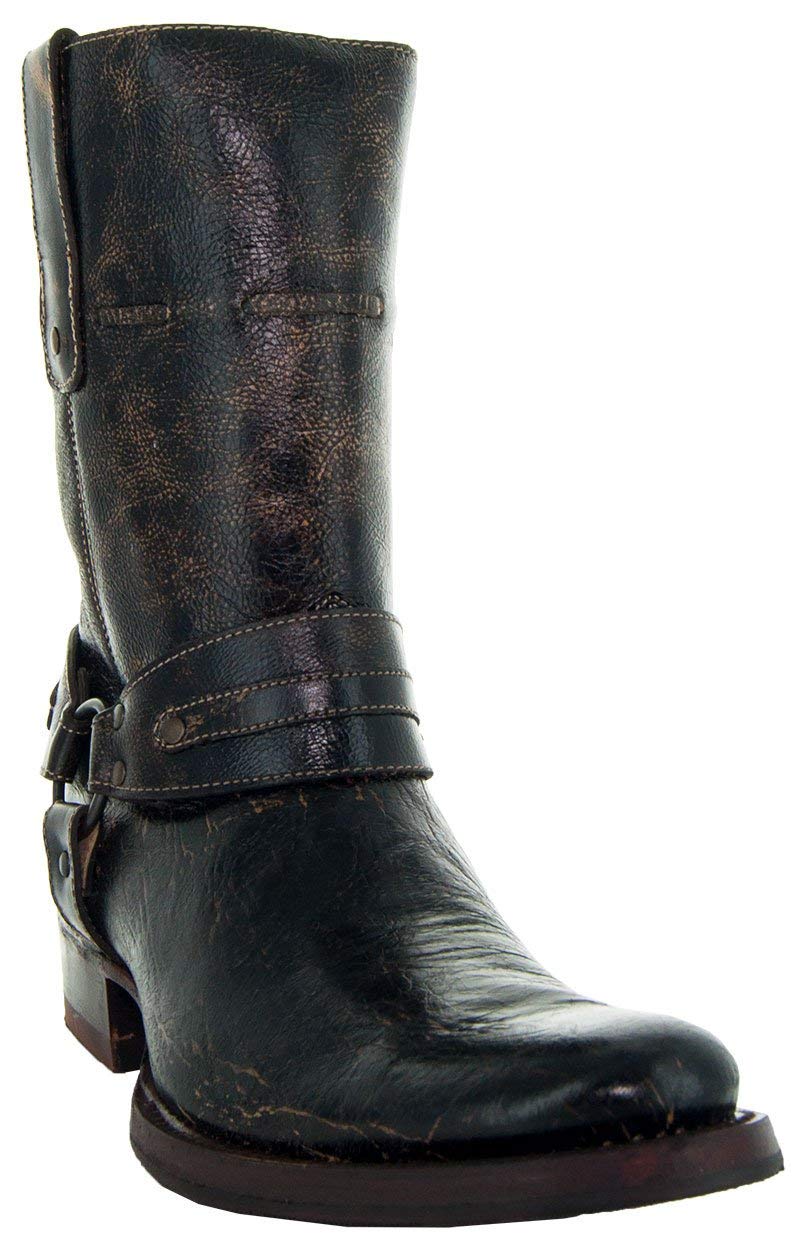 Men's Vintage Washed Round Toe Harness Boots H50023