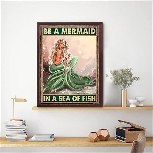 Miniatura 3 de UPABLUNSO Kits de pintura de diamantes de sirena de ensueño, pintura de diamante para adultos y niños, bricolaje punto de cruz 5D, proceso de pasta