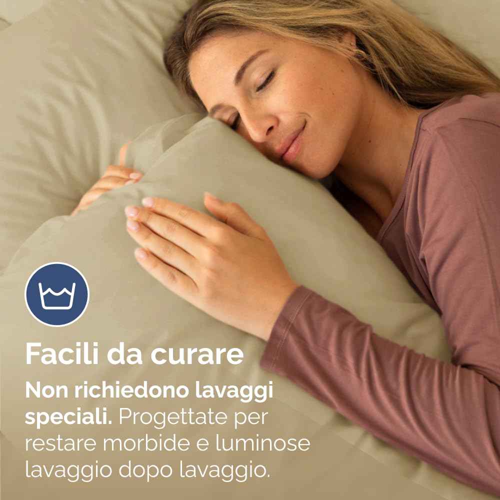 Federa 50x80 Beige - Set da 2 - Federe in Microfibra di Alta Qualità - Morbide, Confortevoli e Lavabili in Lavatrice - Federa 50x80 per Cuscini, Set 2 Federe Beige - OEKO-TEX Certificato