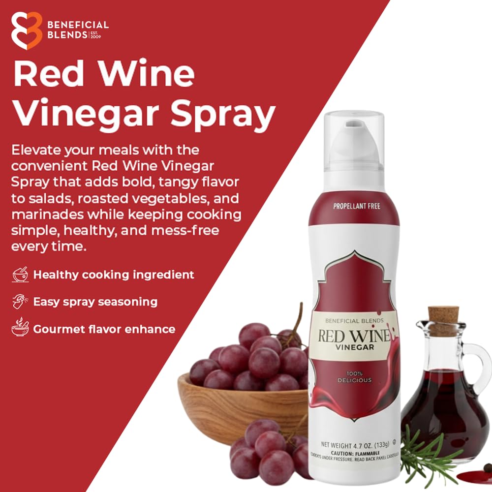 Amazon.com : Red Wine Vinegar Spray, 3-Pack, Salad Dressings &  Vinaigrettes, Marinades & Sauces, No Propellants, Quality Crafted in USA,  Net Wt 4.7 oz : Grocery & Gourmet Food