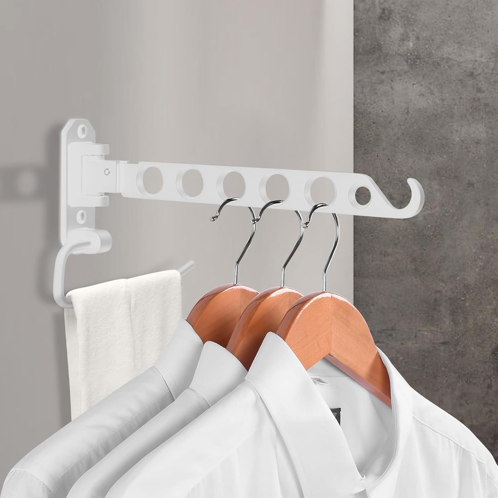 40 Ganci Appendiabiti Floccati - Connettori A Cascata Salvaspazio Per Guardaroba - Foto 4