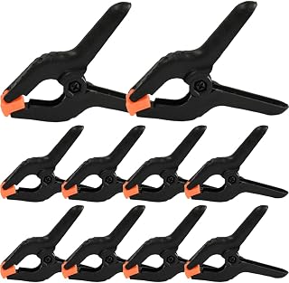 Ram® Pack of 10 Plastic Spring Grip Clamps Heavy Duty 3 INCHES Quick Grip Clamp Wood Work Clamp