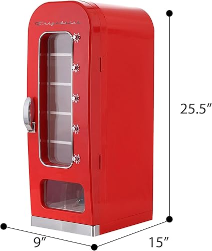 Miniatura 8 de Frigidaire EFMIS045-RED Retro perfecto para oficina, dormitorios, bar o hogar, mini refrigerador 10 latas de soda, rojo