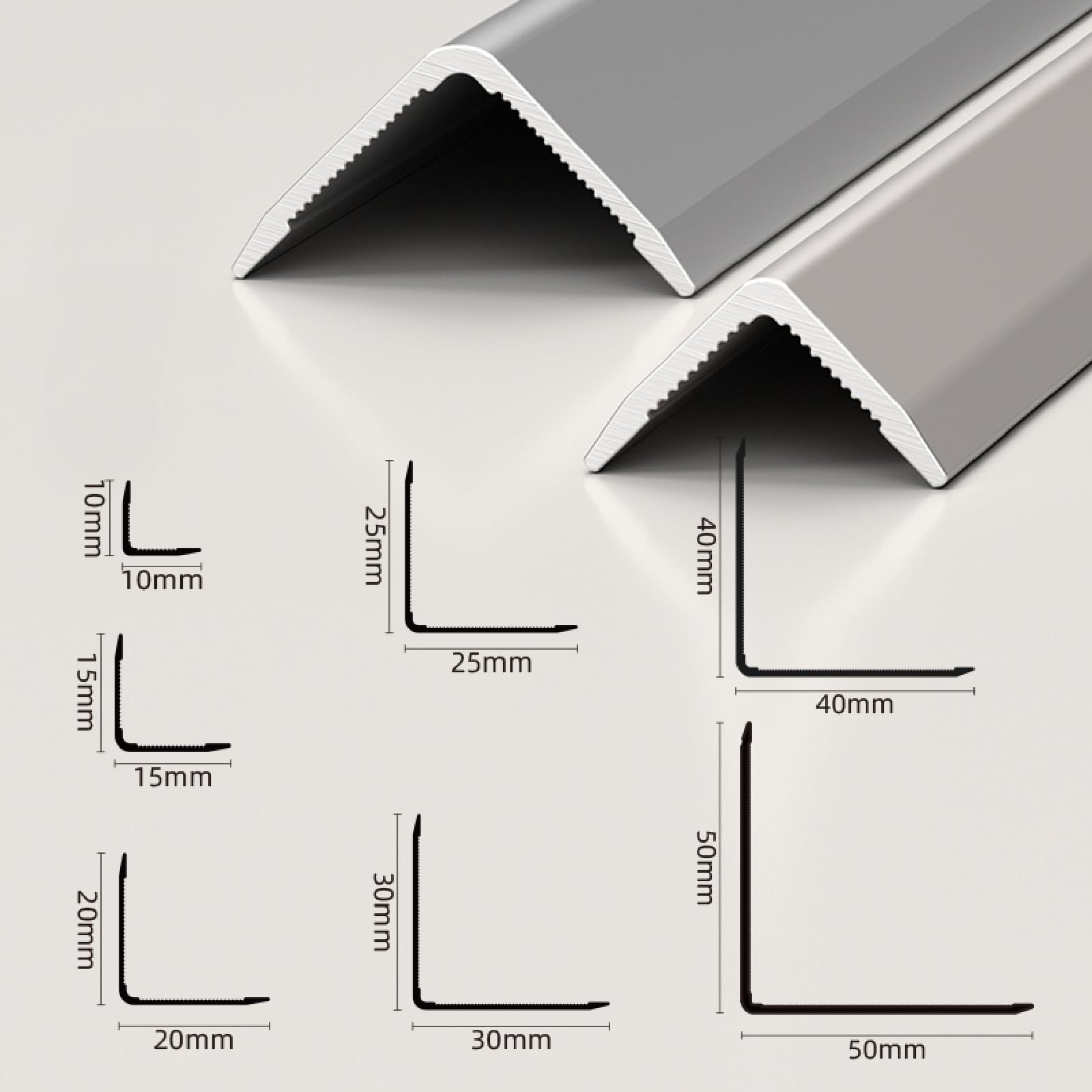 Paraspigoli Muro in Lega di Alluminio a Forma di L Protezioni Anticollisione per Telai ai Porte e Armadi Protezione e Decorazione(White,300 * 1.5cm)
