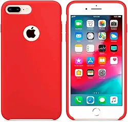 Case Capa Capinha Silicone Aveludado pra iPhone 7 Plus e 8 Plus Vermelho