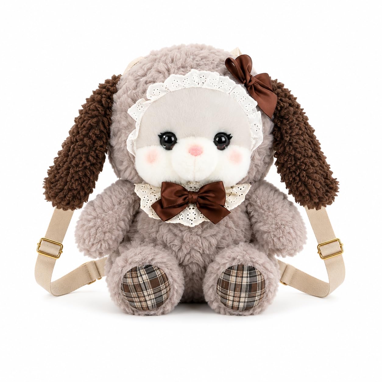 vivito Cute Teddy Bear Plush Backpack for Girls | Soft Stuffed Animal School & Travel Bag | Adjustable Shoulder Straps | Zipper Closure | Multicolor | Pack of 1-picture-30