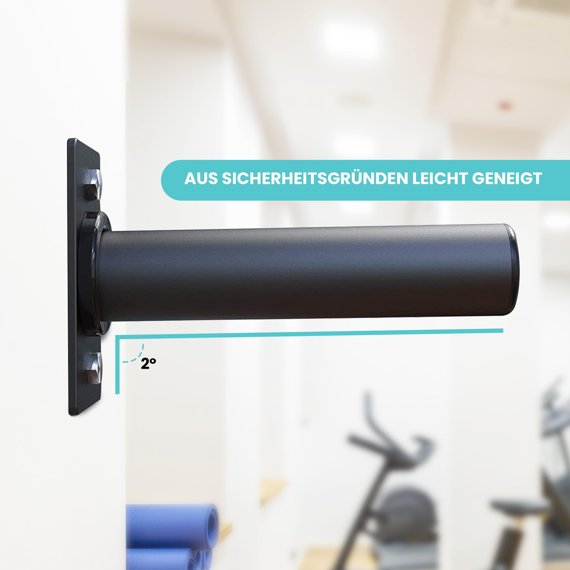 RPM Power Olympische Hantelscheiben (Paar) -Halterung zur Wandmontage, 5,1 cm (2 Zoll) Stoßstange, Hantelscheibenhalter Aufbewahrung