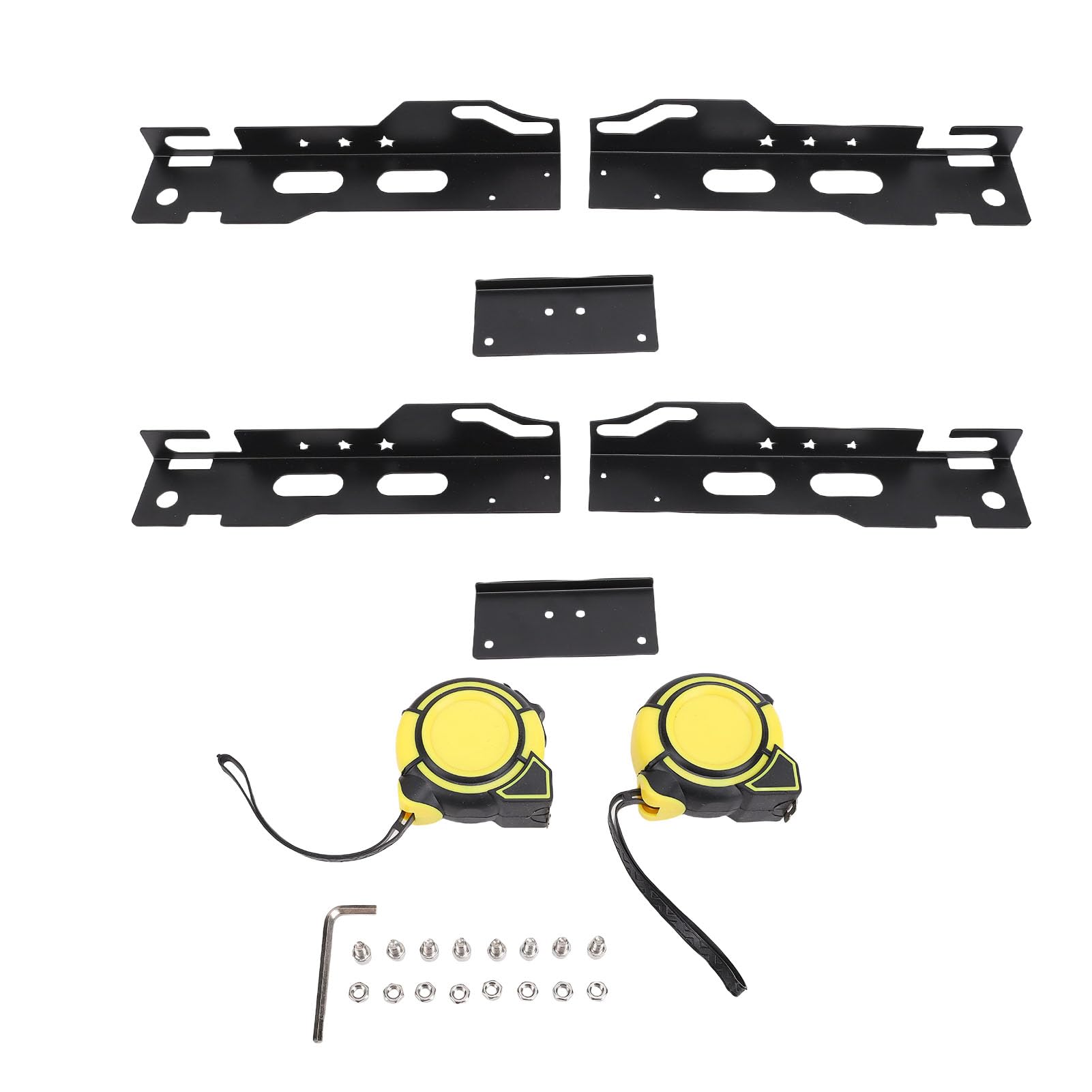 KIMISS Wheel Alignment Tool Plate Secure Groove for Cars SUVs Universal Design High Efficiency (Matte Black)