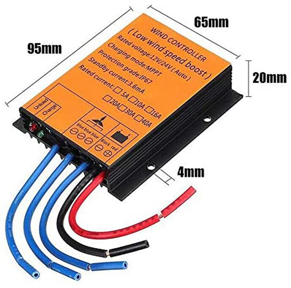 Regolatore di carica del vento, 800 W, regolatore di carica 48 V, impermeabile 20 A, regolatore MPPT per turbine eoliche, regolatore di potenza