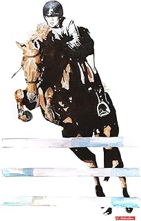 High Flyer Equestrian" Print Watercolour,show jumping, horse rider, equestrian,equestrianism art,equestrian rider art,equestrian print