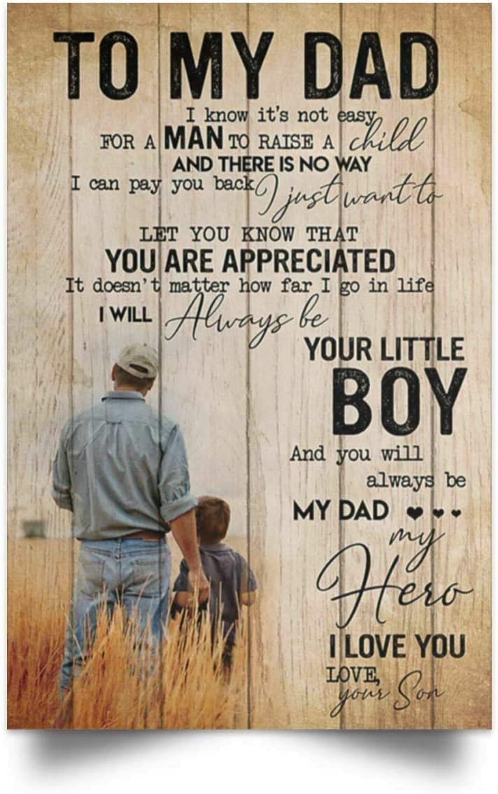 Rifosa A17 6"X8" To My Dad Poster Metal Sign For A Man To Raise A Child Love Your Son