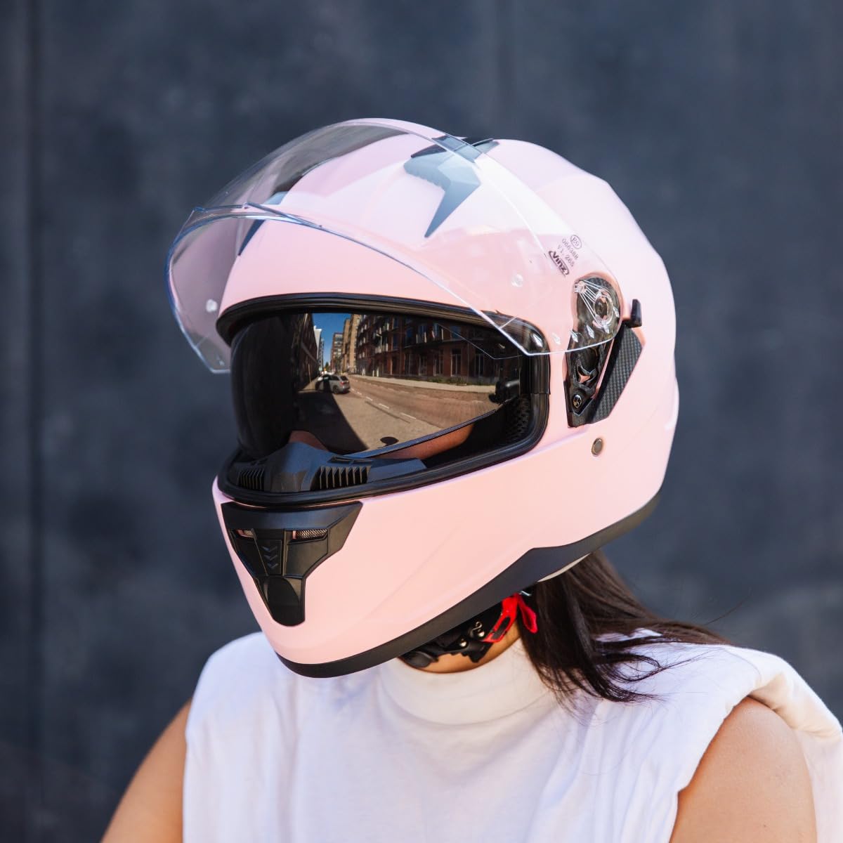 VINZ Kennet Integralhelm mit Sonnenblende | Motorrad Helm Vollvisierhelm Mopedhelm | Motorradhelm Full-Face Helme | in GR. XS-XL
