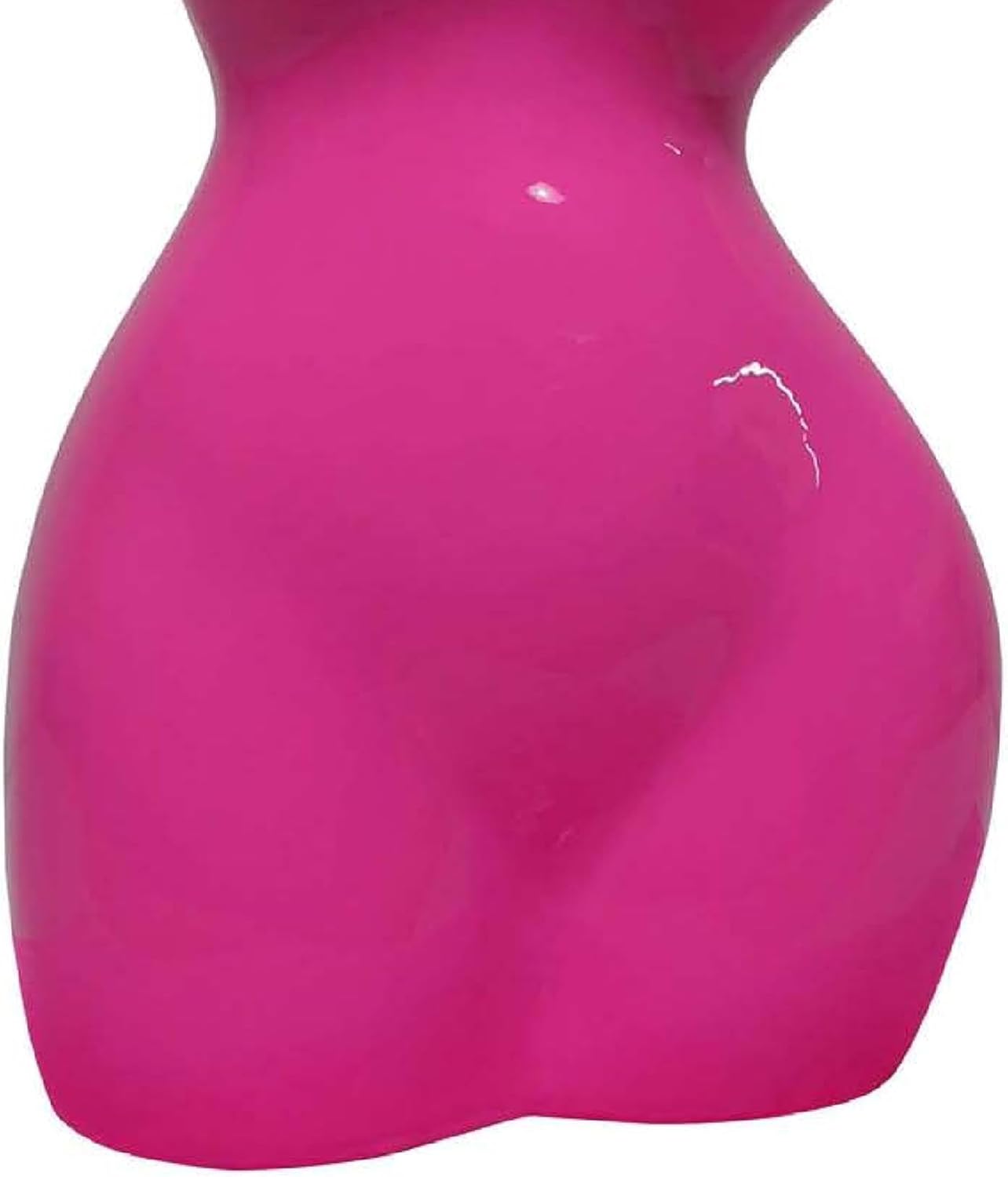 Benzara Female Torso Tabletop Decor, Bright Pink Resin Sculptural Bust 16 Inch