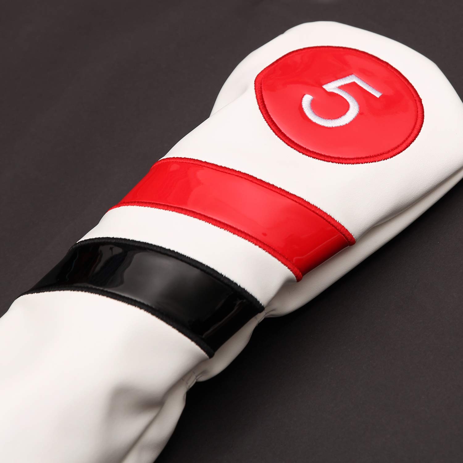 Fundas de piel sintética para cabeza de golf híbrida #5 (blanco)