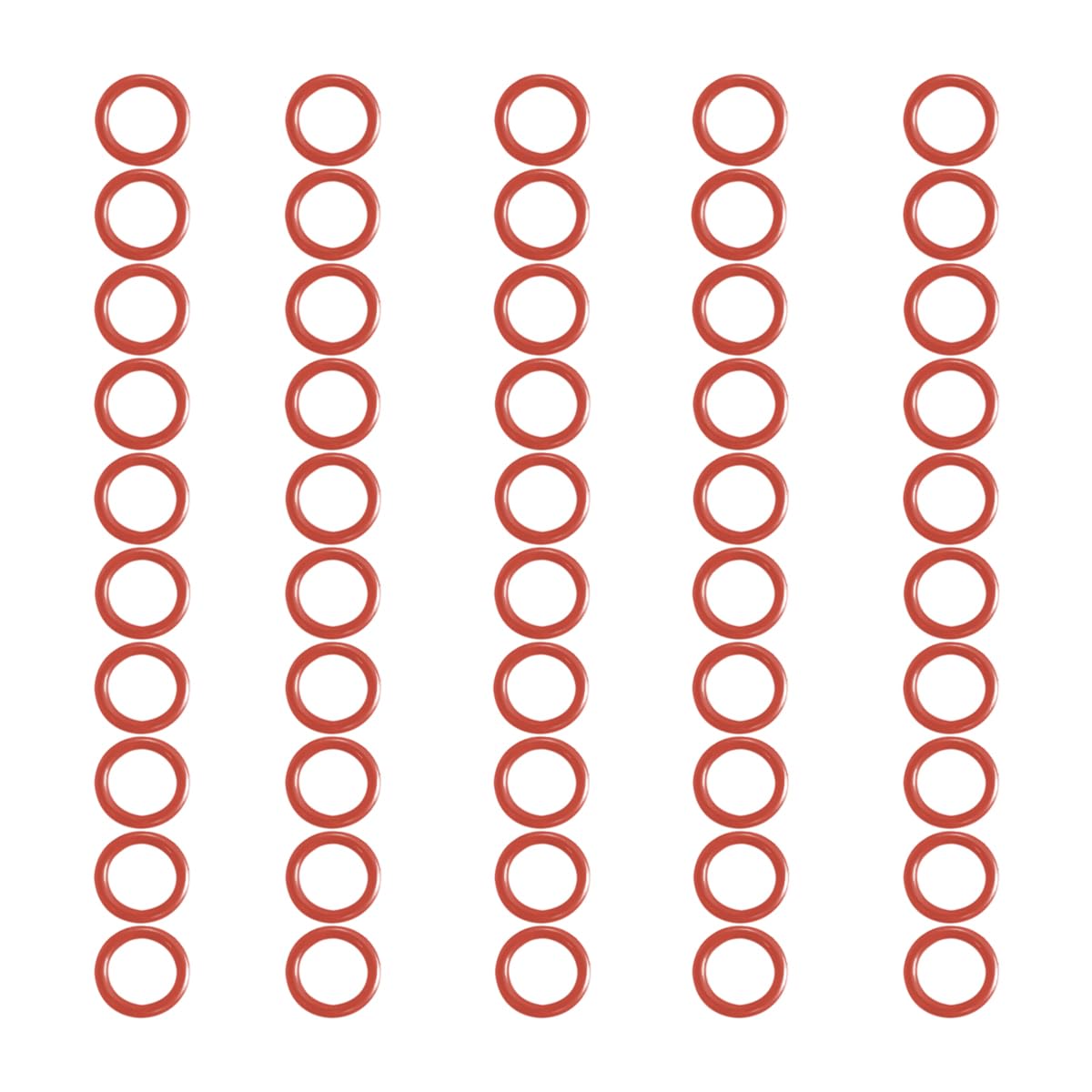 BELOMI 50PCS O-Ring Replacement, OEM#11105 Vehicle Oil Drain Plugs, Nitrile Rubber Automobile Transmission Engine Gasoline Sealing Gasket Rings, Universal for SUV, Truck, Motorcycle（Red）